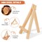 5" Mini Wood Display Easel 24 Pack, Natural Wooden Small Easel Stand for Signs, Small Canvases, Table Display, Pictures, Photos, Wedding Place Cards, Crafts and Other Smaller Projects